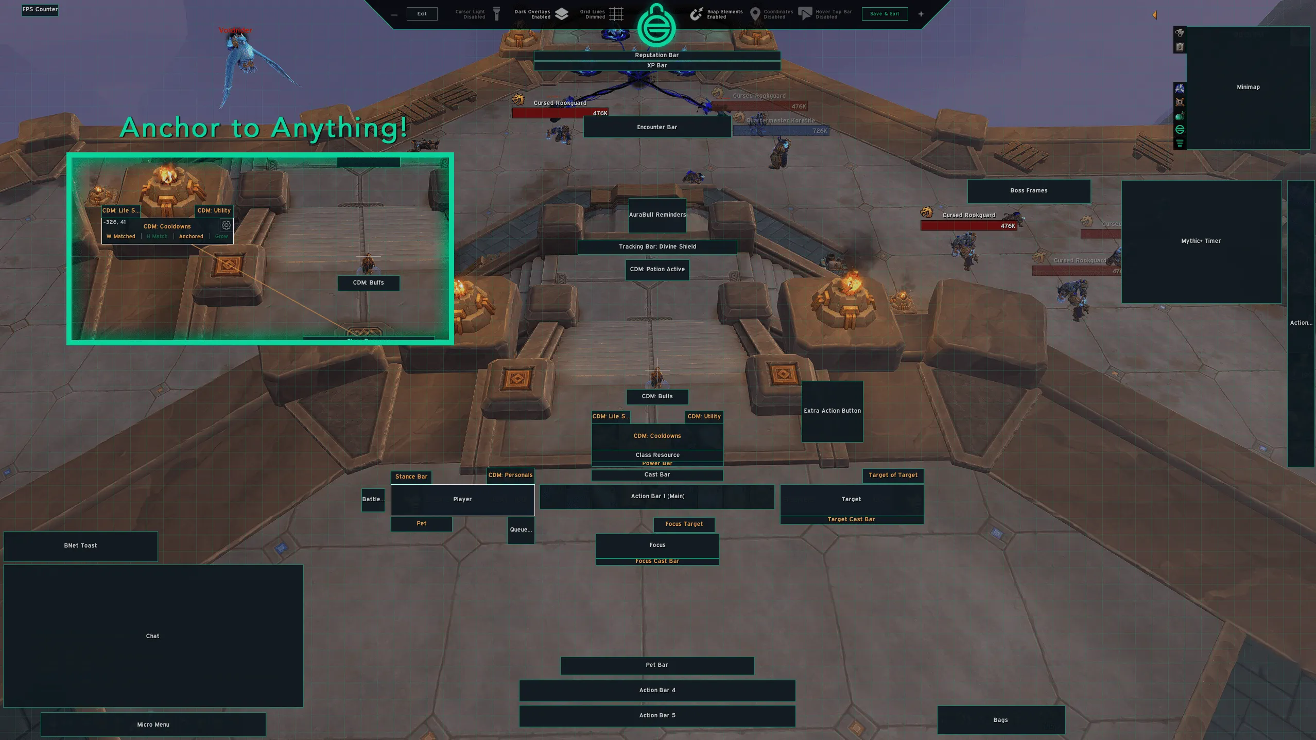 Ellesmere UI in unlock/edit mode